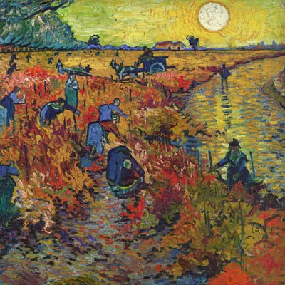 Scatter Cushion  - The Red Vineyard - Vincent Van Gogh - (1888) - LAPERLE