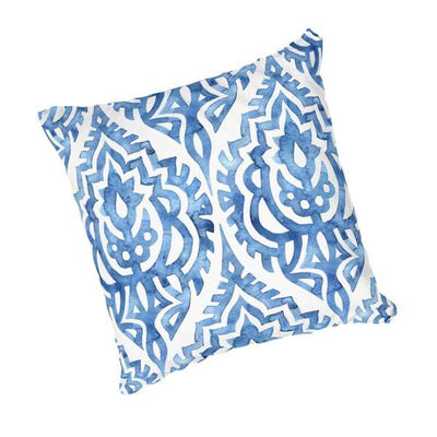Scatter Cushion  - Abstract blue and white watercolour pattern - LAPERLE