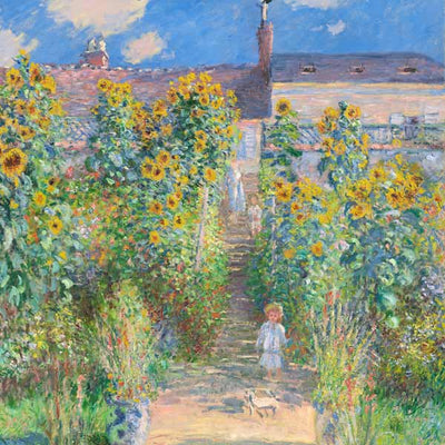 Scatter Cushion - The Artist's Garden at Vétheuil - Claude Monet - 1881