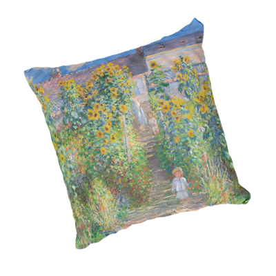 Scatter Cushion - The Artist's Garden at Vétheuil - Claude Monet - 1881