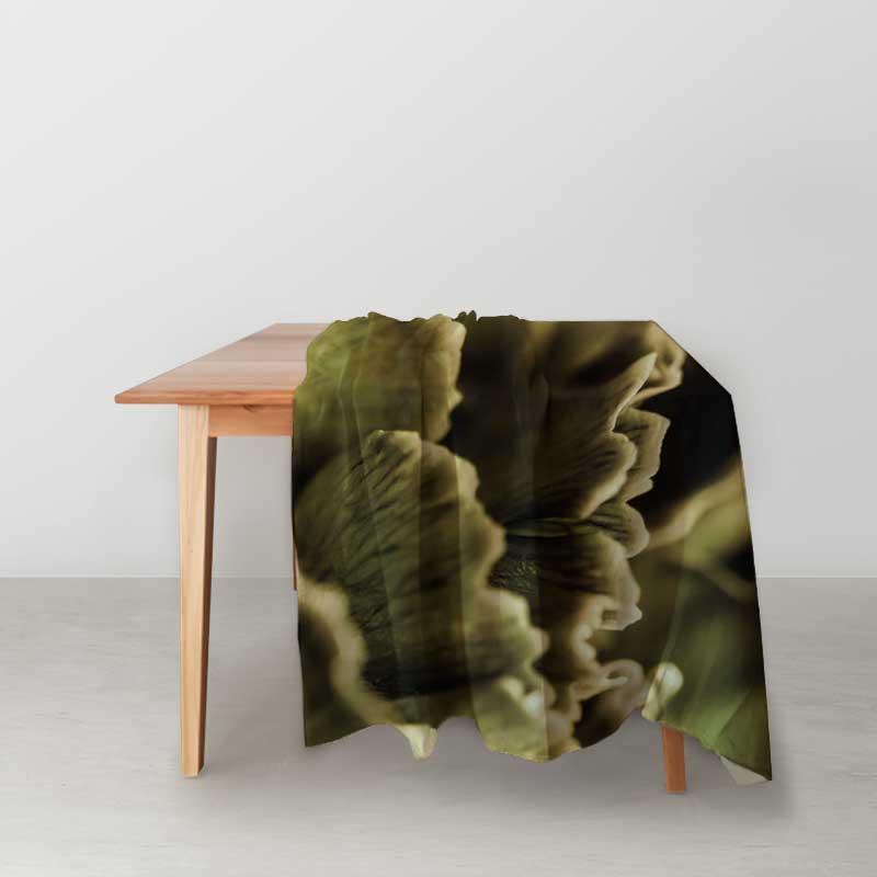 Luxe Tablecloth  -  Shades of green mushroom - LAPERLE