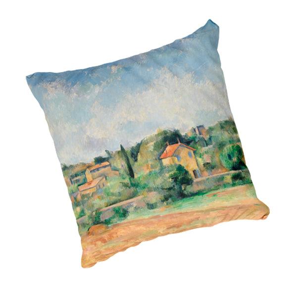 Scatter Cushion depicting The Bellevue Plain by Paul Cézanne - (1892)