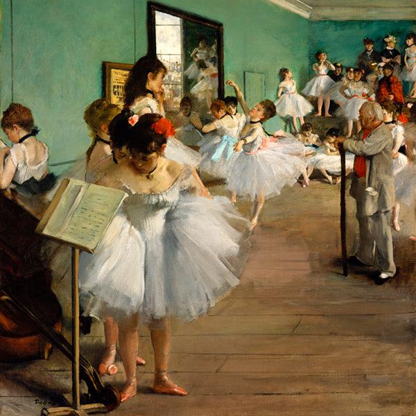 Scatter Cushion depicting The Dance Class by Edgar Degas print