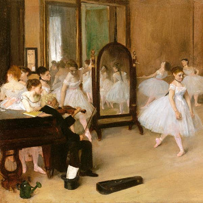 Scatter Cushion  depicting The Dancing Class by Edgar Degas print