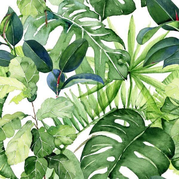 Tropical leaves Pattern print