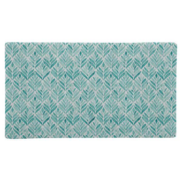 Turquoise Watercolour Leaf print