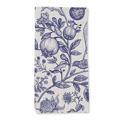 Delft blauw exotic flowers, birds and fruits napkin