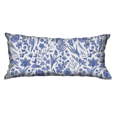 Scatter Cushion  - Delft blauw botanical illustration