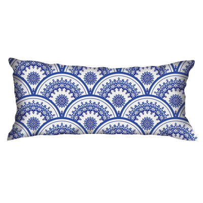 Scatter Cushion  -  Delft Blue & White Mandala Pattern
