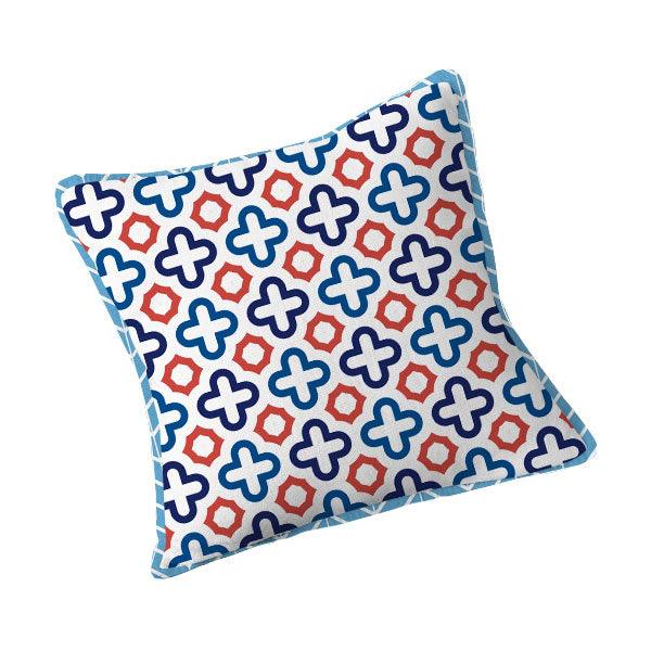 Double sided Scatter Cushion with piping - Tiles