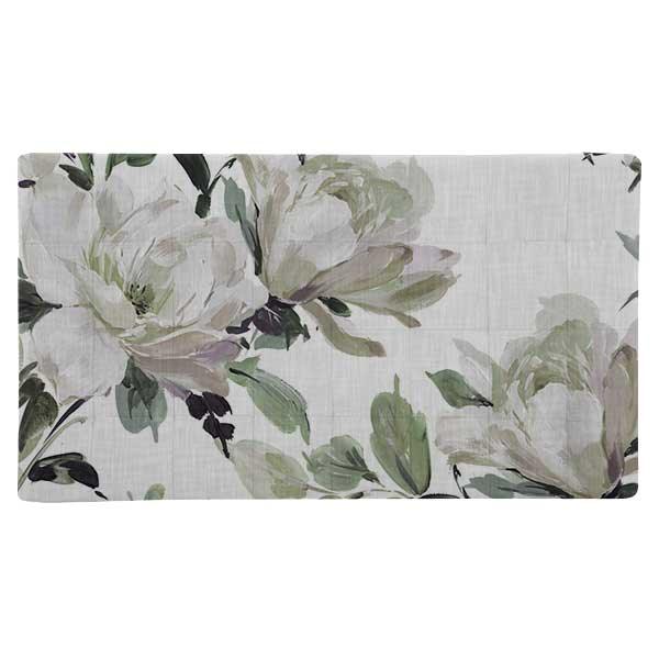 White oil Painted flowers print